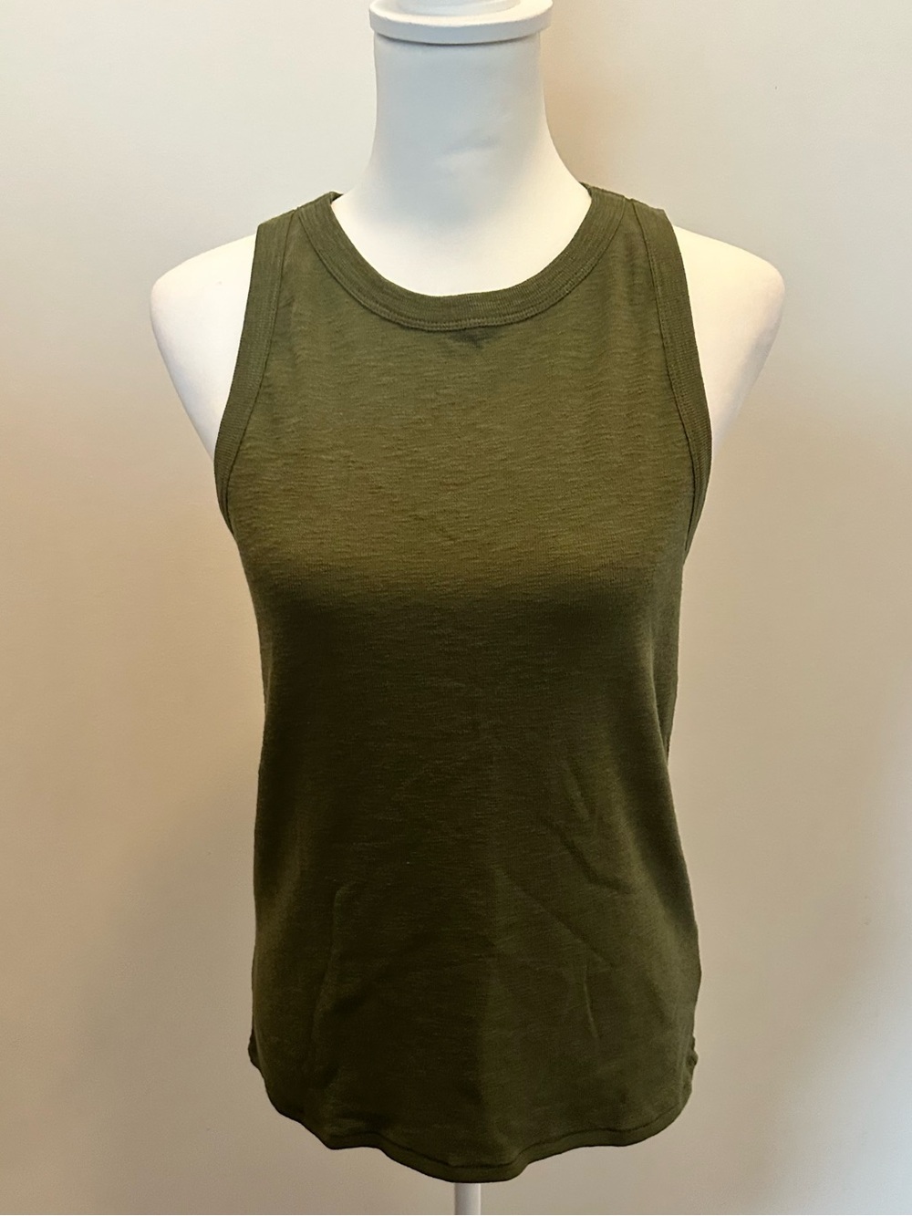 Madewell Women’s Olive Green Ribbed Racerback Tank